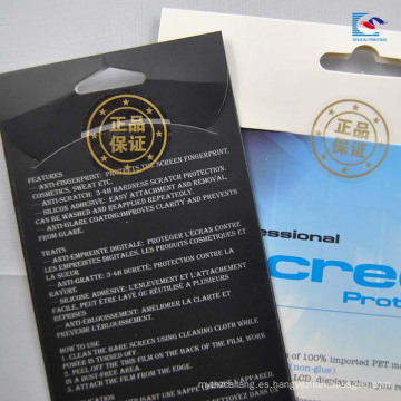 Pegatinas de etiqueta transparentes de PVC a prueba de agua para la impresión de aduanas del sello